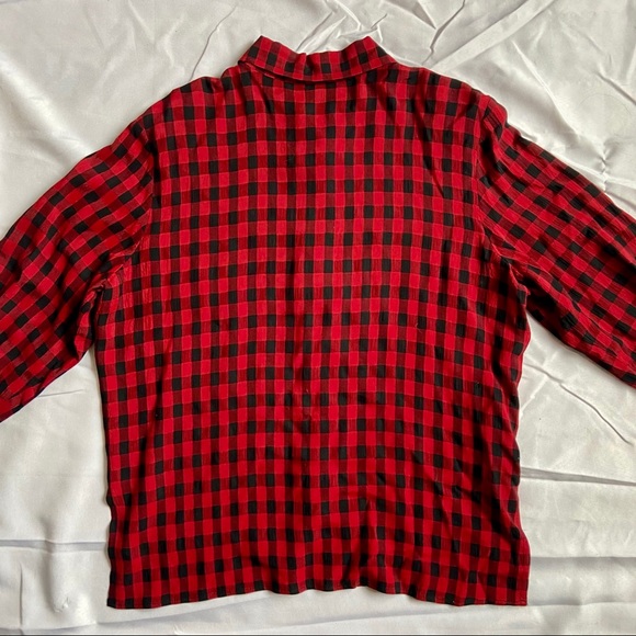 HP⭐️ Vintage 80’s Red and Black Plaid Flannel - Picture 2 of 16